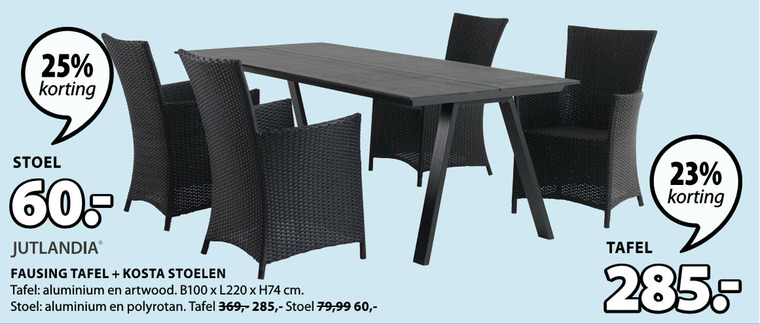 Jutlandia   tuintafel, tuin fauteuil folder aanbieding bij  Jysk - details