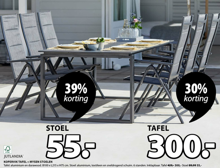 Jutlandia   tuintafel, tuin standenstoel folder aanbieding bij  Jysk - details