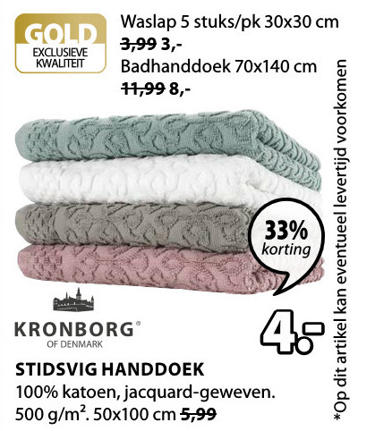 Kronborg   handdoek folder aanbieding bij  Jysk - details