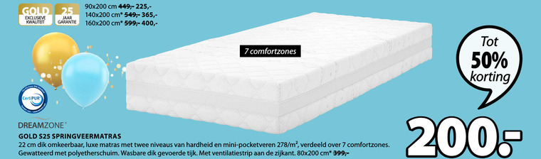 Dreamzone   matras folder aanbieding bij  Jysk - details