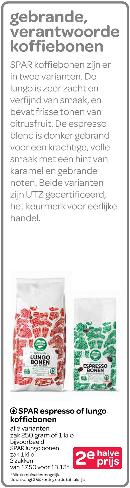 Spar Huismerk   koffiebonen folder aanbieding bij  Spar - details