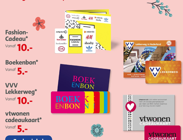 van Hoes droom cadeaukaart folder aanbieding bij Bruna - details