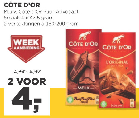 Cote D Or   chocolade folder aanbieding bij  Jumbo - details