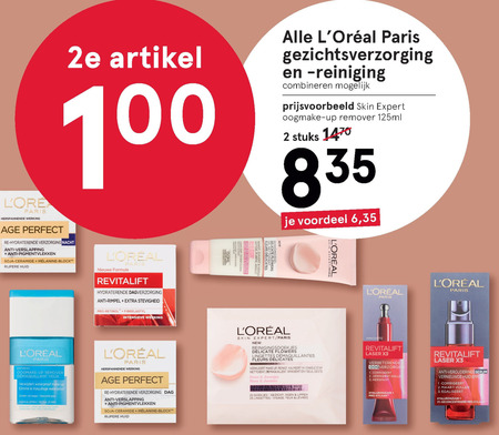 L Oreal   reinigingsdoekje, gezichtsverzorging folder aanbieding bij  Etos - details