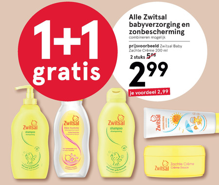 Zwitsal   zonnebrandolie, babyzalf folder aanbieding bij  Etos - details