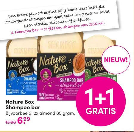 Nature Box   shampoo folder aanbieding bij  DA - details