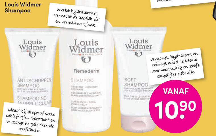 Louis Widmer   shampoo folder aanbieding bij  DA - details