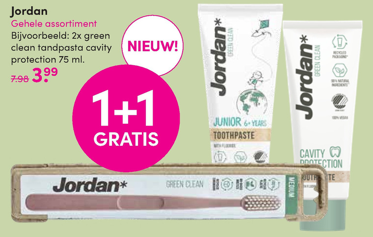 Jordan   tandenstokers, tandenborstel folder aanbieding bij  DA - details