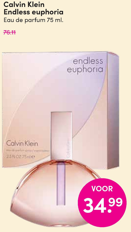 Calvin Klein   eau de parfum folder aanbieding bij  DA - details