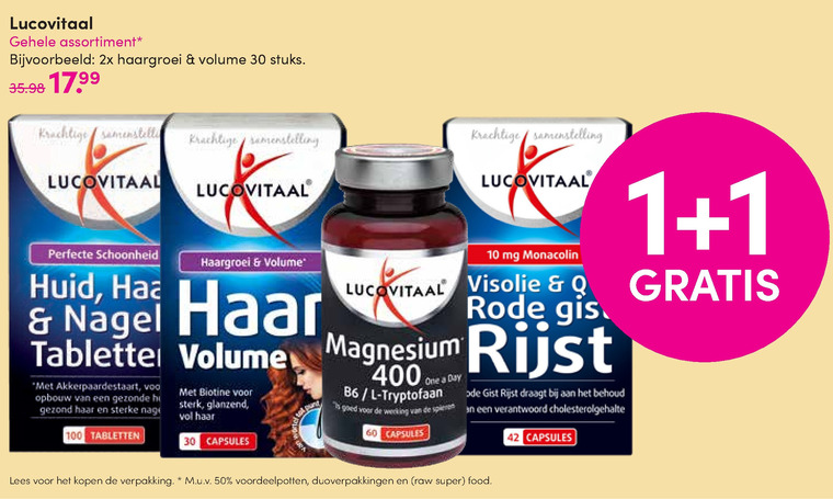 Lucovitaal   voedingssupplement folder aanbieding bij  DA - details