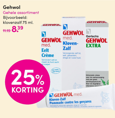 Gehwol   eeltverwijderaar, eeltcreme folder aanbieding bij  DA - details