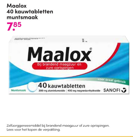 Maalox   maagzuurremmer folder aanbieding bij  DA - details