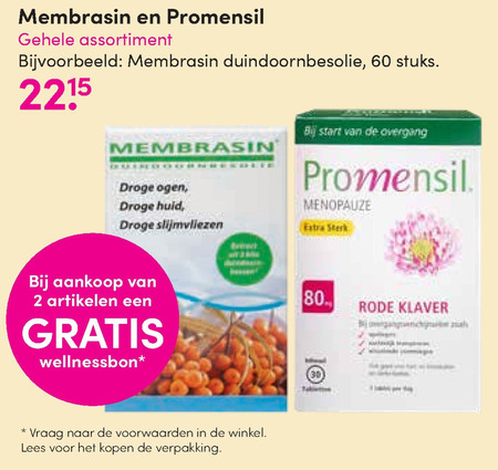 Membrasin   voedingssupplement folder aanbieding bij  DA - details