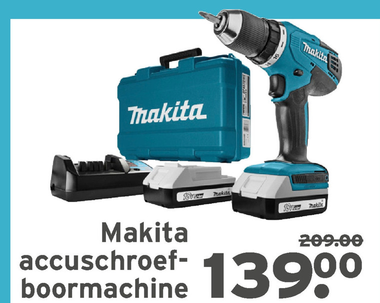 Makita   accuboormachine folder aanbieding bij  Gamma - details