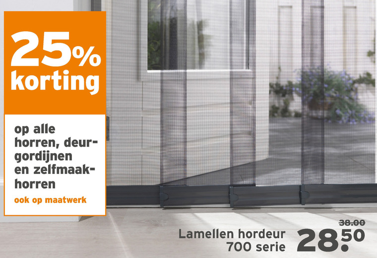 lamellenhordeur folder aanbieding bij Gamma -