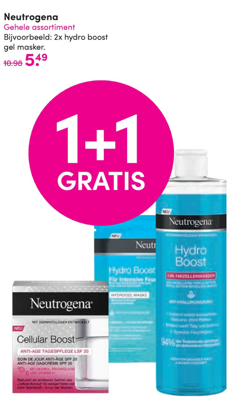 Neutrogena   dagcreme, gezichtsverzorging folder aanbieding bij  D.I.O. Drogist - details