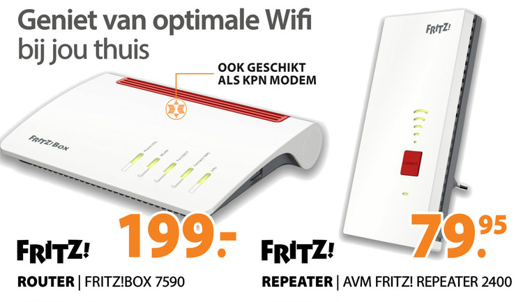 Fritz   wlan repeater, wireless router folder aanbieding bij  Expert - details