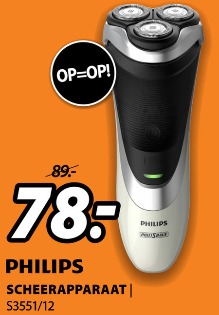 Philips   elektrisch scheerapparaat folder aanbieding bij  Expert - details