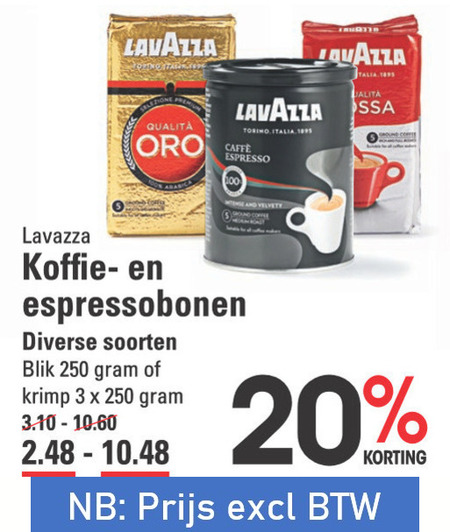 Lavazza   koffiebonen folder aanbieding bij  Sligro - details