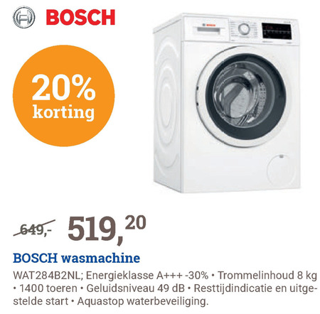 Bosch   wasmachine folder aanbieding bij  BCC - details