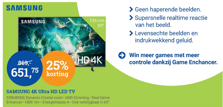 Samsung   4k ultrahd televisies folder aanbieding bij  BCC - details