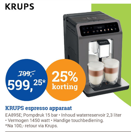 Krups   espressoapparaat folder aanbieding bij  BCC - details