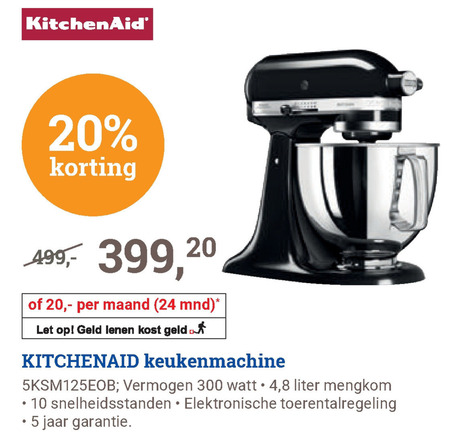 KitchenAid   keukenmachine folder aanbieding bij  BCC - details