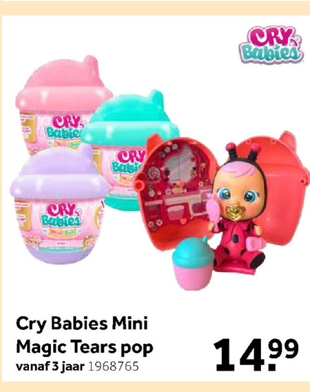 Zeg opzij Ver weg kapitalisme Cry Babies poppetjes folder aanbieding bij Intertoys - details