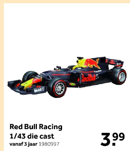 Red Bull   miniatuur auto folder aanbieding bij  Intertoys - details
