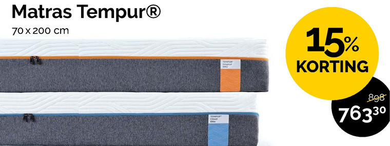 Tempur   matras folder aanbieding bij  Beter Bed - details