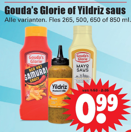 Yildriz   tomatenketchup, snacksaus folder aanbieding bij  Dirk - details