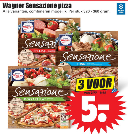 Wagner   diepvriespizza folder aanbieding bij  Dirk - details