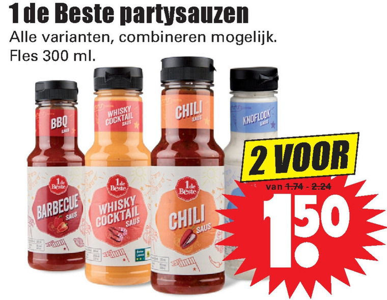 1 De Beste   snacksaus folder aanbieding bij  Dirk - details