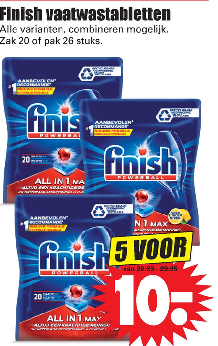 Finish   vaatwasmiddel folder aanbieding bij  Dirk - details