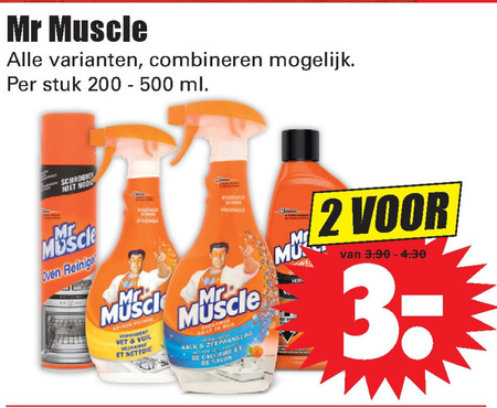 Mr Muscle   ovenreiniger, allesreiniger folder aanbieding bij  Dirk - details