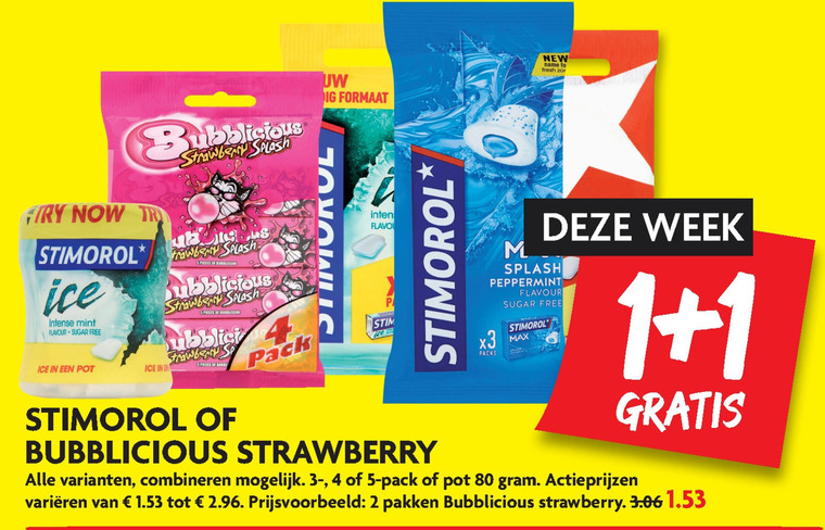 Stimorol   kauwgom folder aanbieding bij  Dekamarkt - details