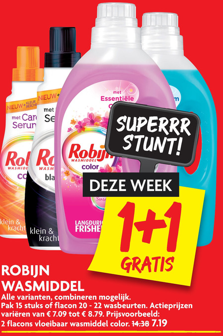 Robijn   wasmiddel folder aanbieding bij  Dekamarkt - details