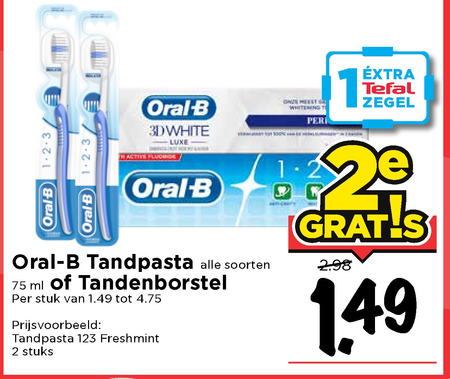 Oral-B   tandpasta, tandenborstel folder aanbieding bij  Vomar - details