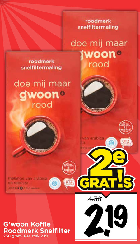 Gwoon   koffie folder aanbieding bij  Vomar - details