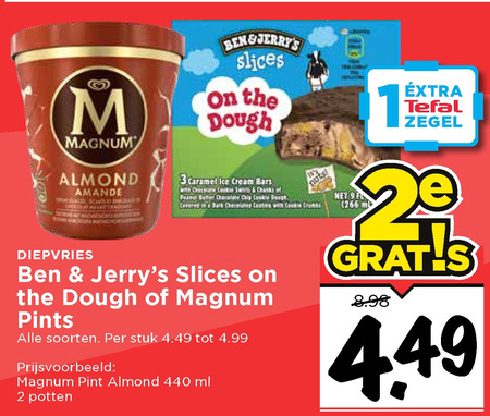 Ben and Jerrys   ijsspecialiteit folder aanbieding bij  Vomar - details