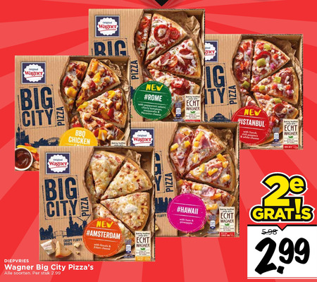 Wagner   diepvriespizza folder aanbieding bij  Vomar - details