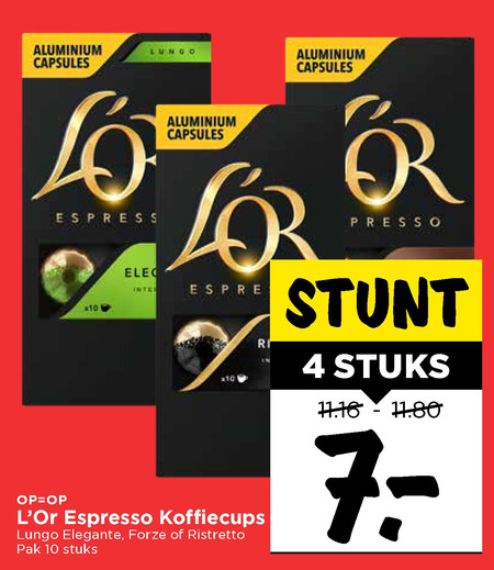 Douwe Egberts L Or   koffiecups folder aanbieding bij  Vomar - details