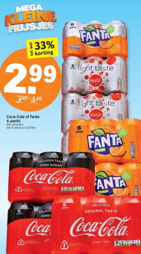 Coca-Cola   frisdrank, cola folder aanbieding bij  Albert Heijn - details