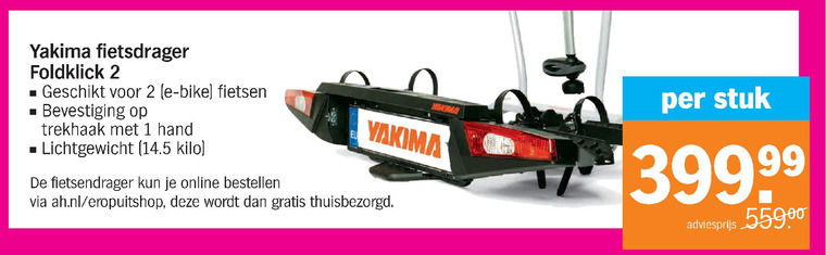 Yakima   fietsdrager folder aanbieding bij  Albert Heijn - details