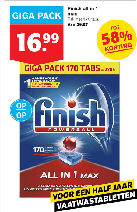 Finish   vaatwasmiddel folder aanbieding bij  Hoogvliet - details