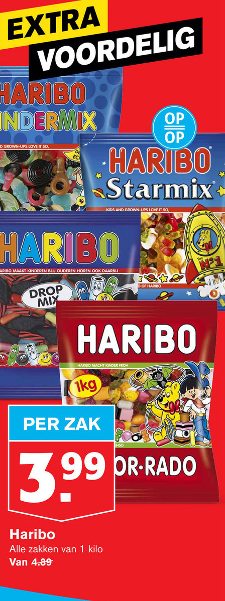 Haribo   drop, snoep folder aanbieding bij  Hoogvliet - details