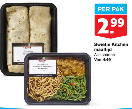 Swietie   surinaamse maaltijd folder aanbieding bij  Hoogvliet - details