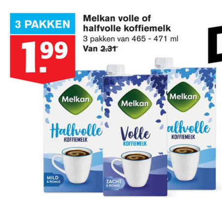 Melkan   koffiemelk folder aanbieding bij  Hoogvliet - details