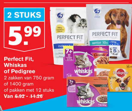 Perfect Fit   kattenvoer, hondensnacks folder aanbieding bij  Hoogvliet - details