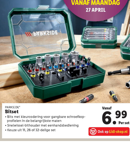 Parkside   schroefbitset folder aanbieding bij  Lidl - details